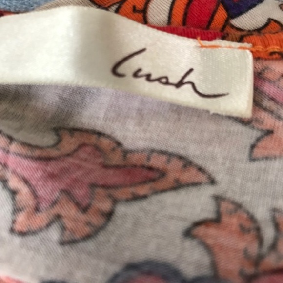 Lush Boho Top Peasant Crochet Neckline Retro - Picture 7 of 8